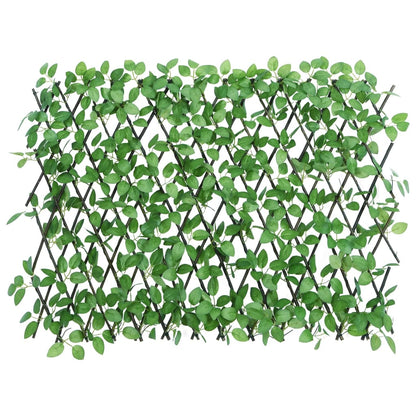 vidaXL Treillis avec feuilles de lierre artificielles extensible Vert 180x65 cm