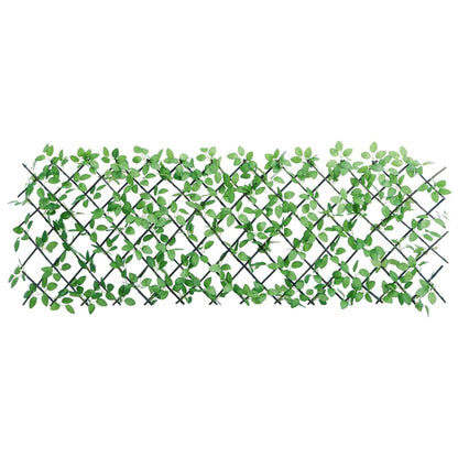 vidaXL Treillis avec feuilles de lierre artificielles extensible Vert 180x65 cm