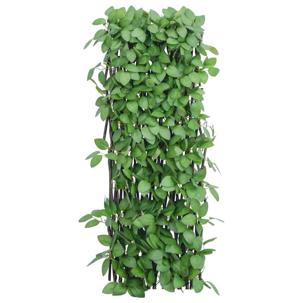 vidaXL Treillis avec feuilles de lierre artificielles extensible Vert 180x65 cm