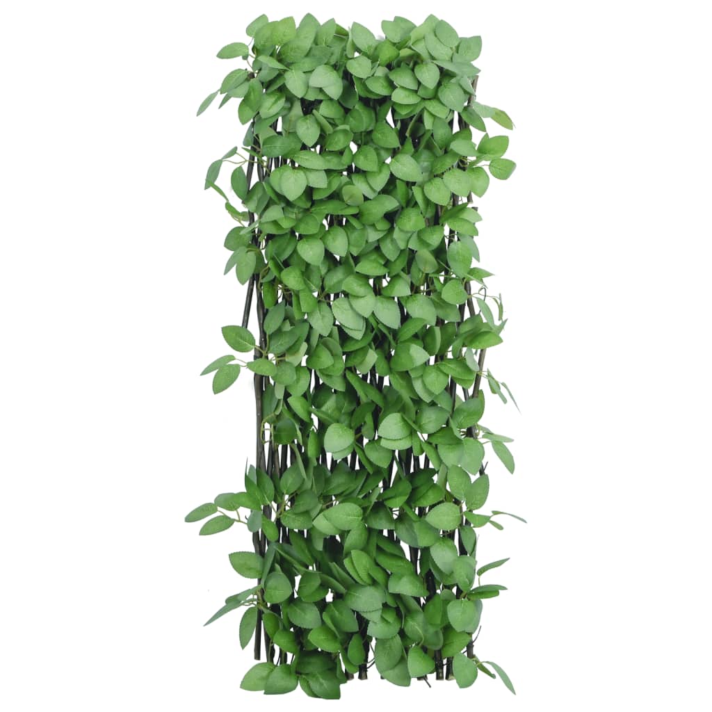 vidaXL Treillis avec feuilles de lierre artificielles 5 pcs Extensible 180x65 cm