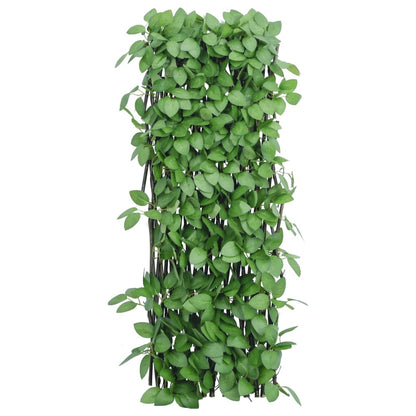vidaXL Treillis avec feuilles de lierre artificielles 5 pcs Extensible 180x65 cm