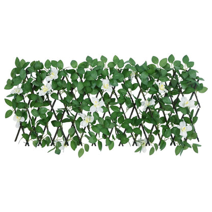 vidaXL Treillis avec Lierre Artificiel 5 pcs Extensible 180x30 cm