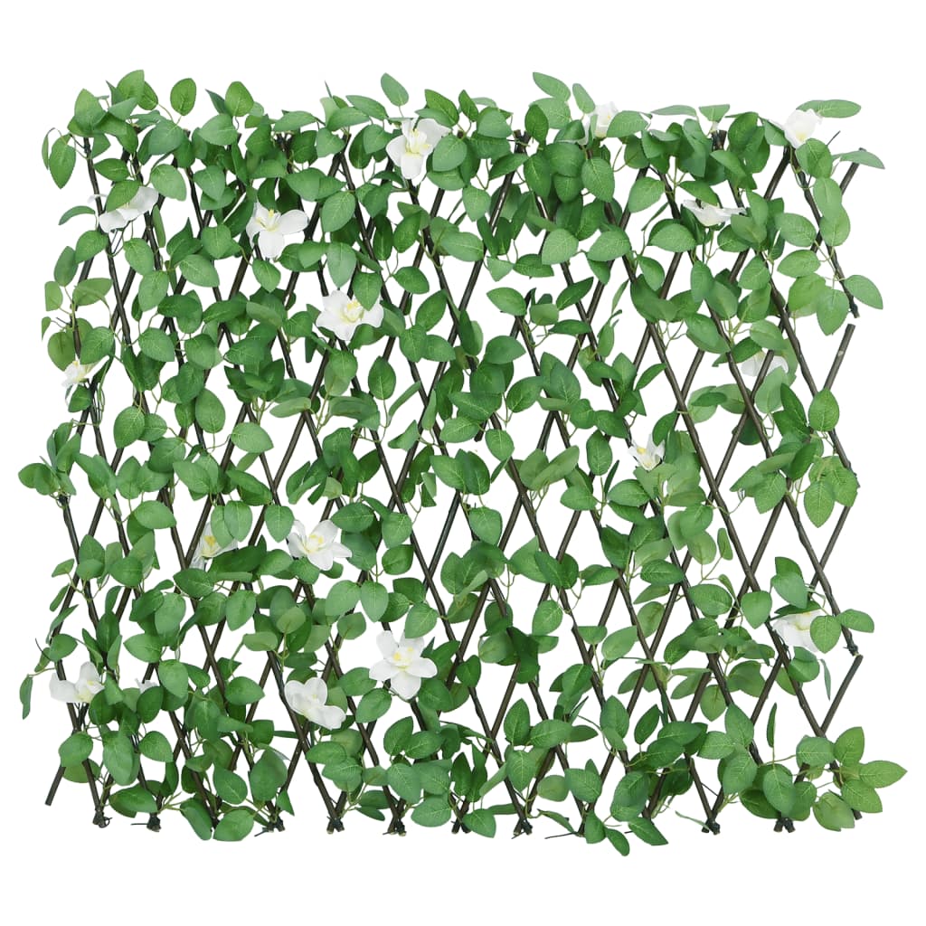 vidaXL Treillis avec feuilles de lierre artificielles 5 pcs Extensible 186x30 cm