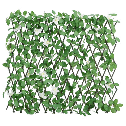 vidaXL Treillis avec feuilles de lierre artificielles 5 pcs Extensible 186x30 cm