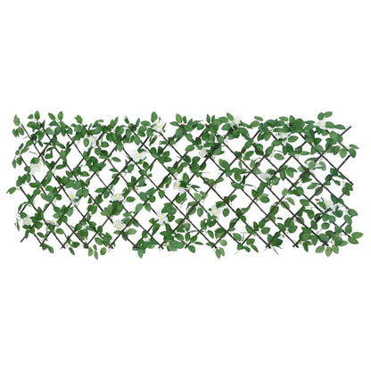 vidaXL Treillis avec feuilles de lierre artificielles 5 pcs Extensible 186x30 cm