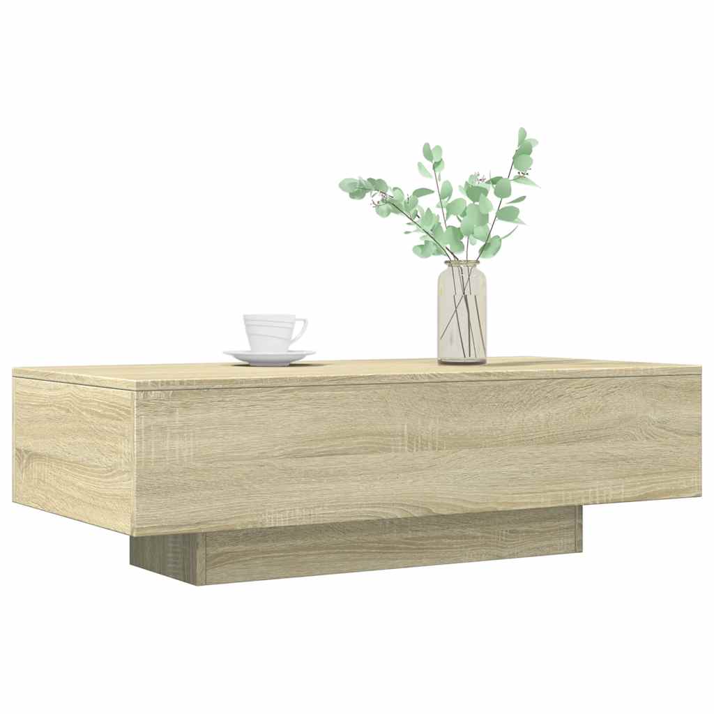 vidaXL Table basse chêne Sonoma 100x49,5x31 cm en bois d'ingénierie