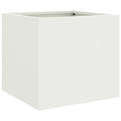 vidaXL Pflanzkübel Weiß 32x30x29 cm Stahl
