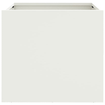 vidaXL Pflanzkübel 2 Stk. Weiß 32x30x29 cm Stahl