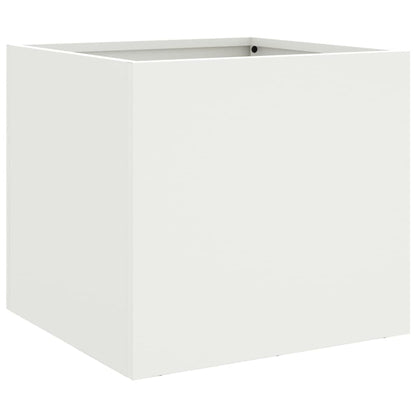 vidaXL Pflanzkübel 2 Stk. Weiß 32x30x29 cm Stahl