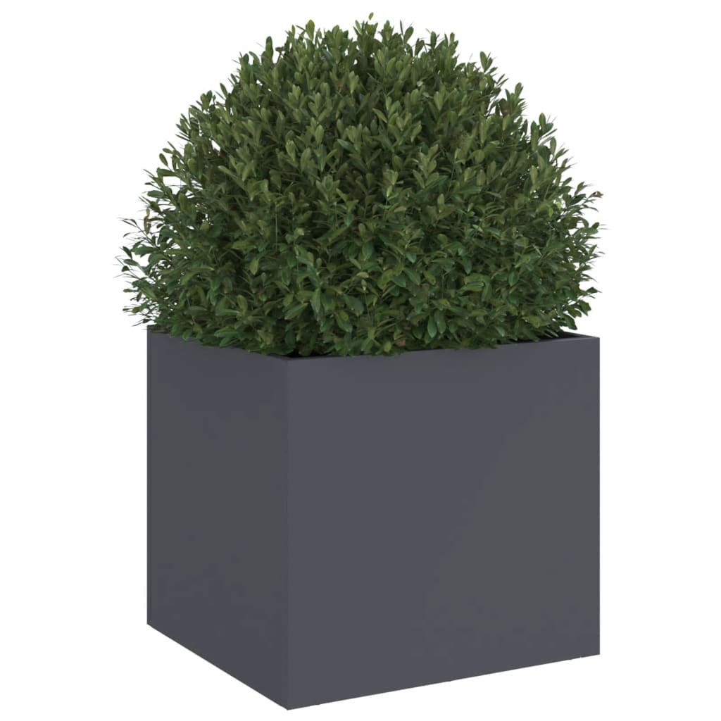 vidaXL Pflanzkübel Anthrazit 32x30x29 cm Stahl