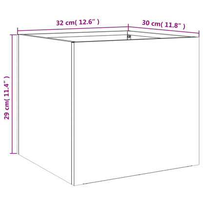 vidaXL Pflanzkübel Anthrazit 32x30x29 cm Stahl