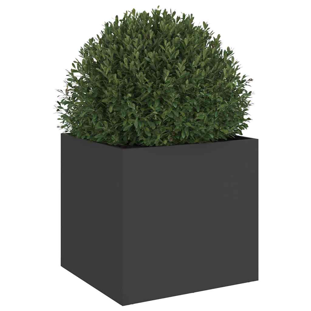 vidaXL Pflanzkübel Schwarz 42x40x39 cm Stahl