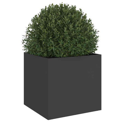 vidaXL Pflanzkübel Schwarz 42x40x39 cm Stahl