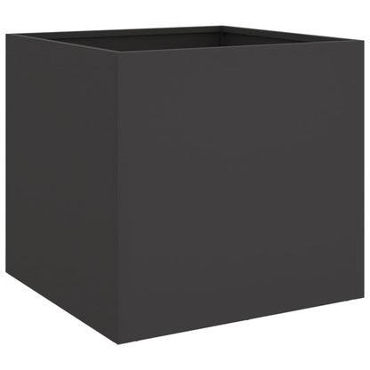 vidaXL Pflanzkübel 2 Stk. Schwarz 42x40x39 cm Stahl