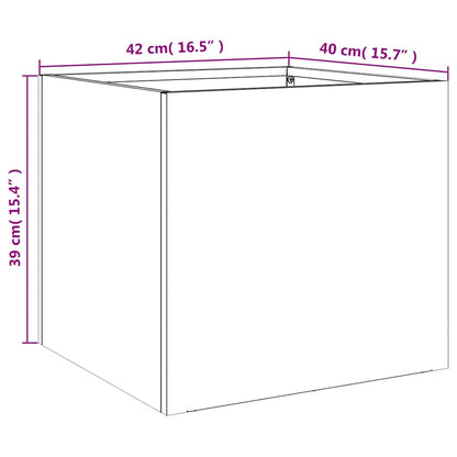 vidaXL Pflanzkübel Anthrazit 42x40x39 cm Stahl