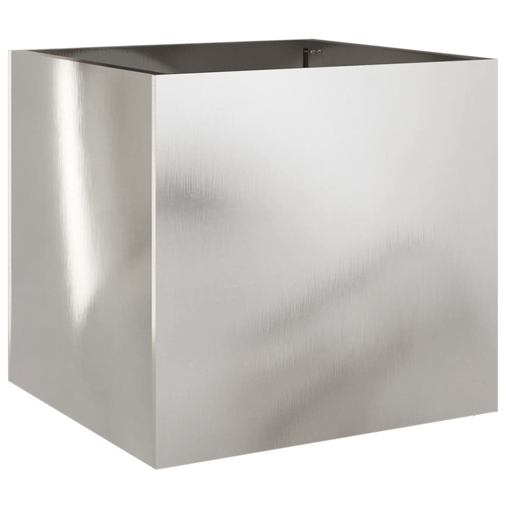 vidaXL Pflanzkübel Silbern 42x40x39 cm Edelstahl