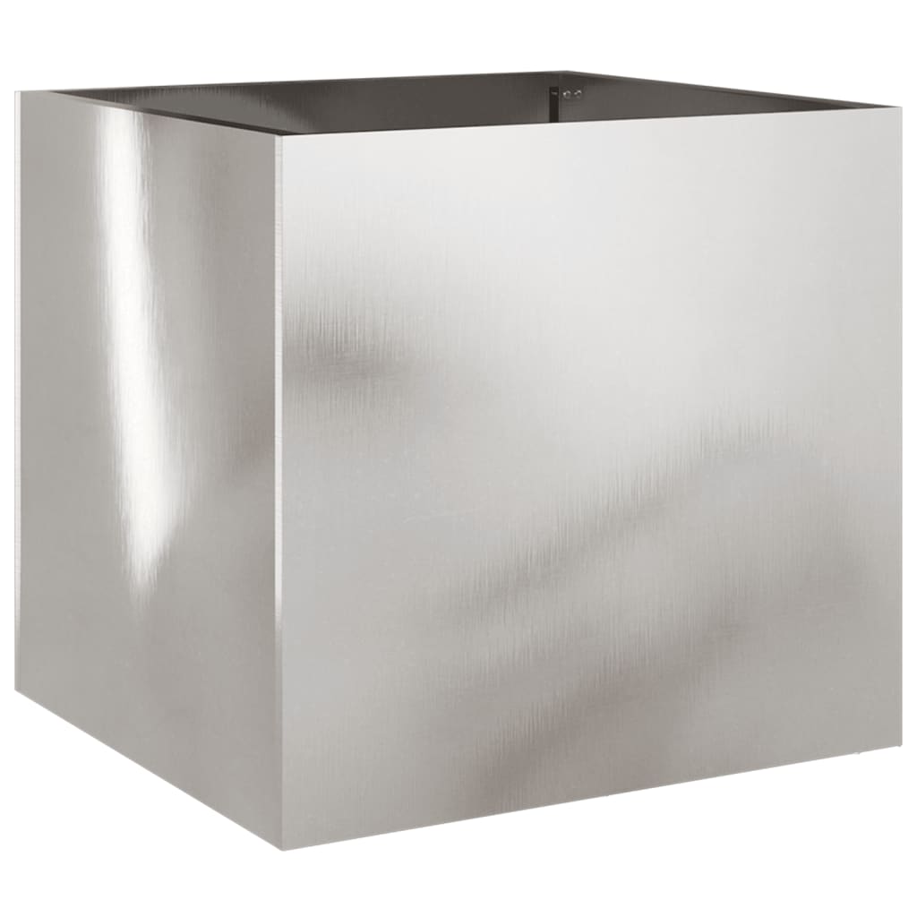 vidaXL Pflanzkübel 2 Stk. Silbern 42x40x39 cm Edelstahl