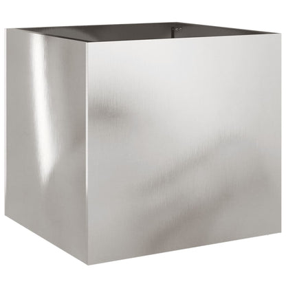 vidaXL Pflanzkübel 2 Stk. Silbern 42x40x39 cm Edelstahl