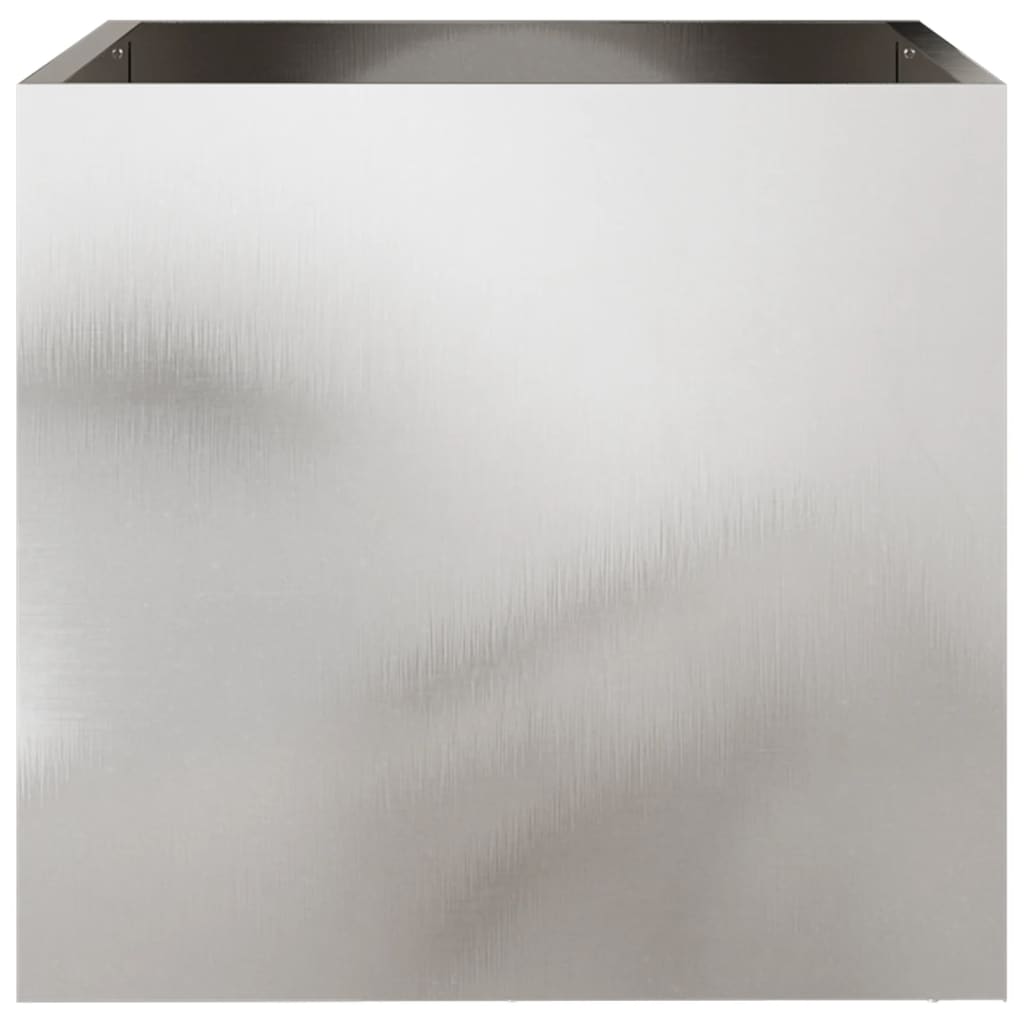 vidaXL Pflanzkübel 2 Stk. Silbern 42x40x39 cm Edelstahl