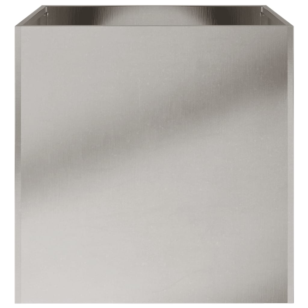 vidaXL Pflanzkübel 2 Stk. Silbern 42x40x39 cm Edelstahl
