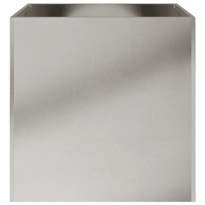 vidaXL Pflanzkübel 2 Stk. Silbern 42x40x39 cm Edelstahl