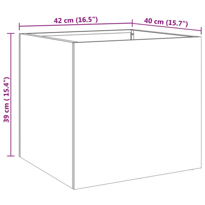 vidaXL Pflanzkübel 2 Stk. Silbern 42x40x39 cm Edelstahl
