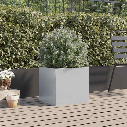 vidaXL Jardinière argentée 42x40x39 cm en acier galvanisé