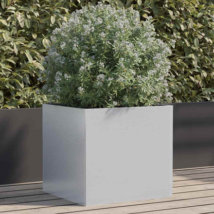 vidaXL Jardinière argentée 42x40x39 cm en acier galvanisé