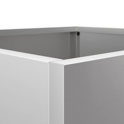 vidaXL Pflanzkübel 2 Stk. Silbern 42x40x39 cm Verzinkter Stahl