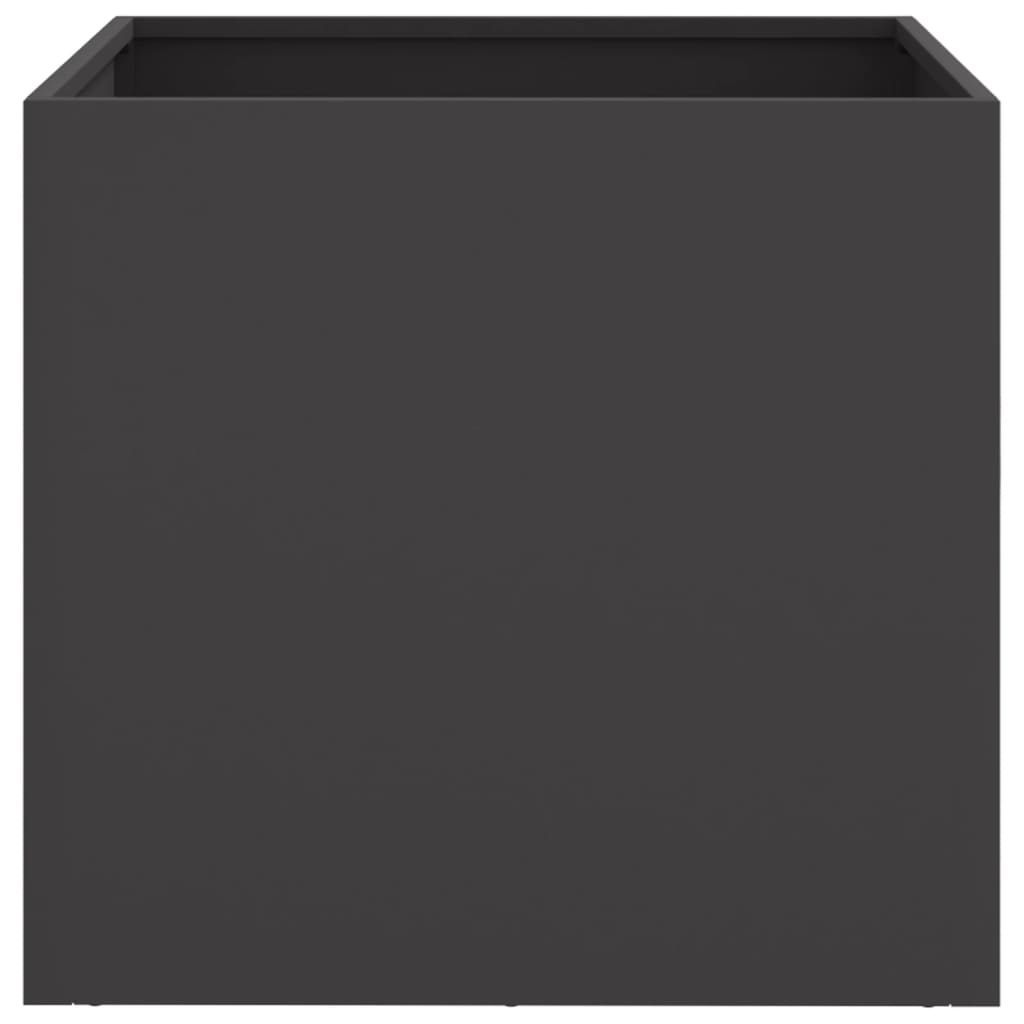 vidaXL Pflanzkübel 2 Stk. Schwarz 49x47x46 cm Stahl