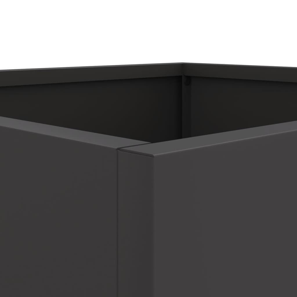 vidaXL Pflanzkübel 2 Stk. Schwarz 49x47x46 cm Stahl