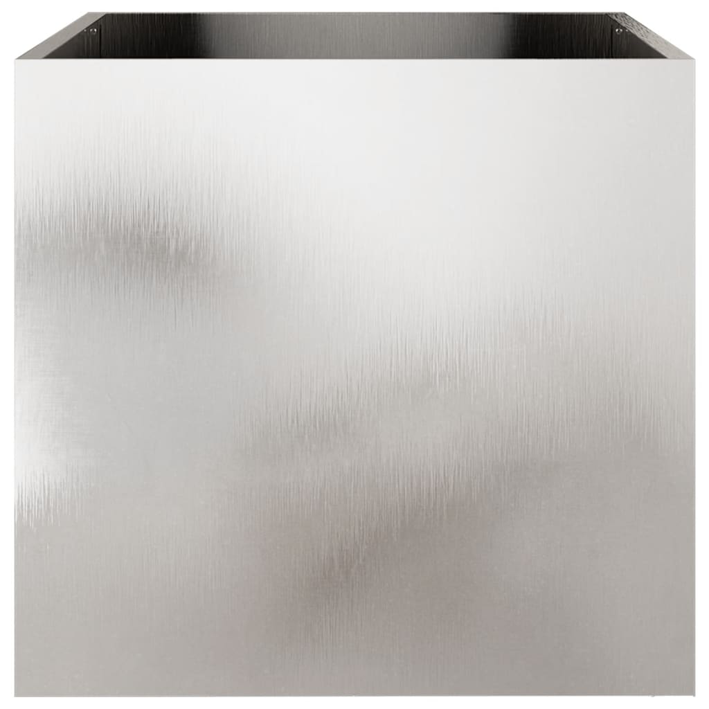 vidaXL Pflanzkübel Silbern 49x47x46 cm Edelstahl