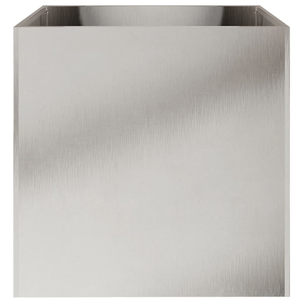 vidaXL Pflanzkübel Silbern 49x47x46 cm Edelstahl