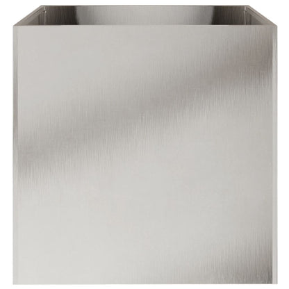 vidaXL Pflanzkübel Silbern 49x47x46 cm Edelstahl