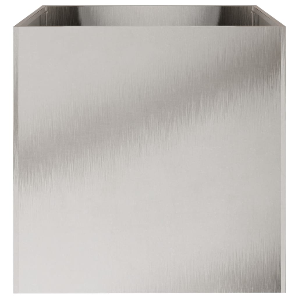 vidaXL Pflanzkübel 2 Stk. Silbern 49x47x46 cm Edelstahl