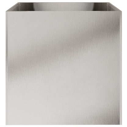 vidaXL Pflanzkübel 2 Stk. Silbern 49x47x46 cm Edelstahl
