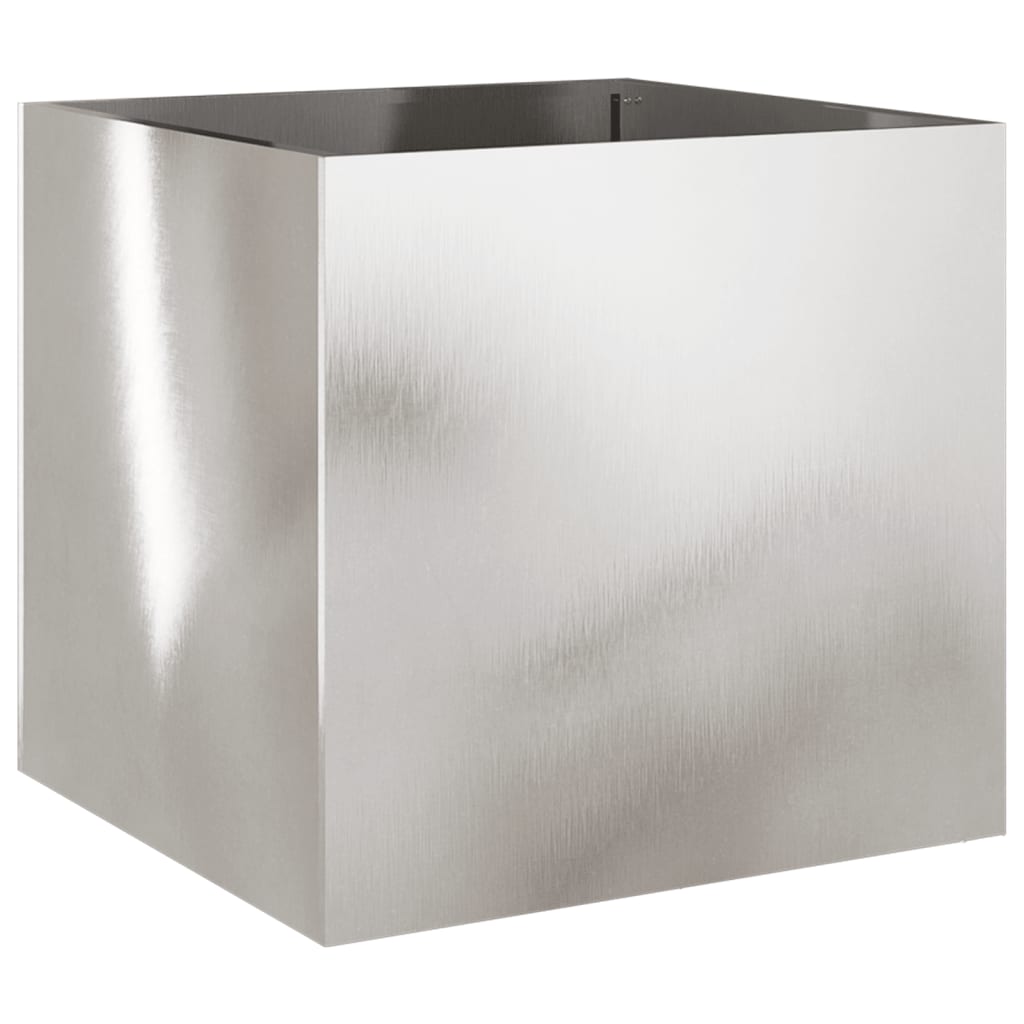 vidaXL Pflanzkübel 2 Stk. Silbern 49x47x46 cm Edelstahl