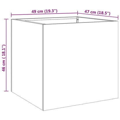 vidaXL Pflanzkübel 2 Stk. Silbern 49x47x46 cm Edelstahl