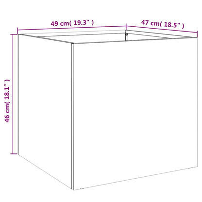 vidaXL Pflanzkübel 2 Stk. Silbern 49x47x46 cm Verzinkter Stahl