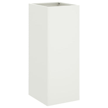 vidaXL Pflanzkübel Weiß 32x29x75 cm Stahl