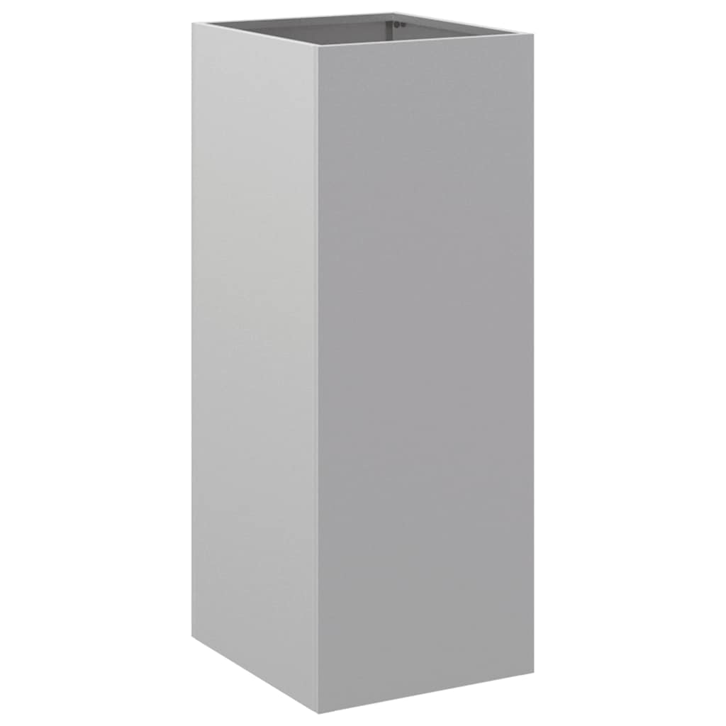 vidaXL Pflanzkübel Silbern 32x29x75 cm Verzinkter Stahl