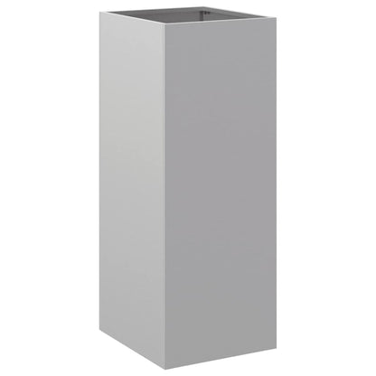 vidaXL Pflanzkübel Silbern 32x29x75 cm Verzinkter Stahl