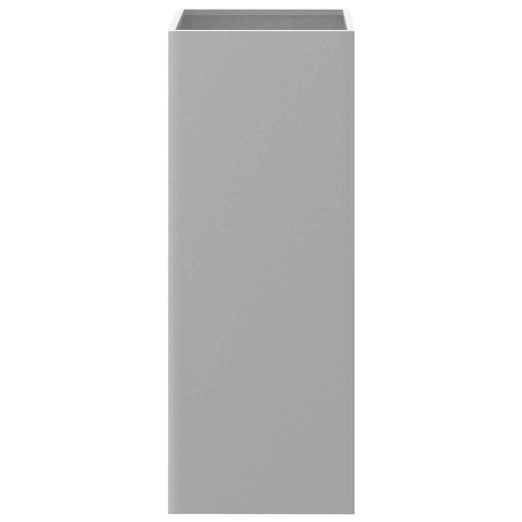 vidaXL Pflanzkübel Silbern 32x29x75 cm Verzinkter Stahl