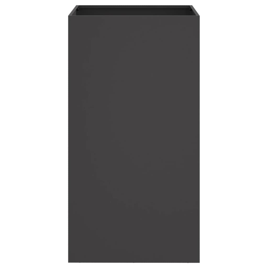 vidaXL Pflanzkübel Schwarz 42x38x75 cm Stahl