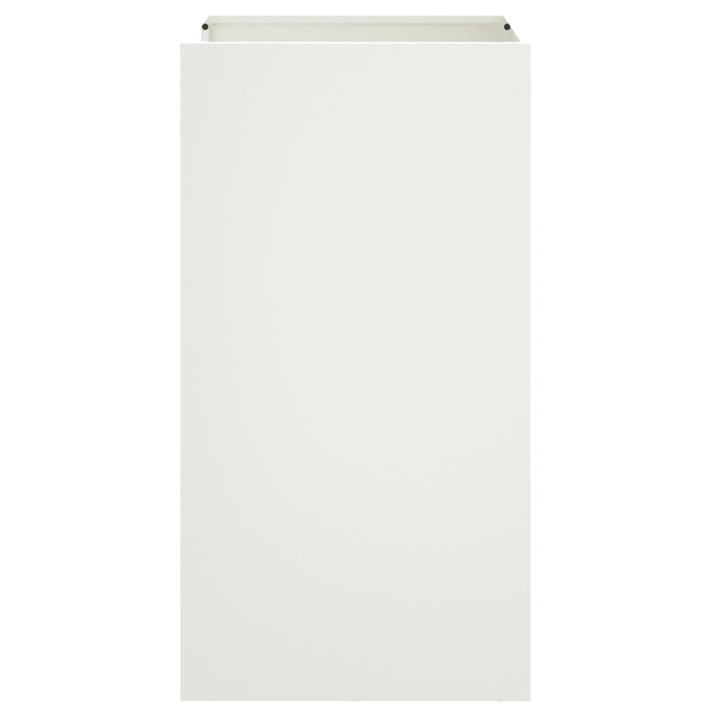 vidaXL Pflanzkübel Weiß 42x38x75 cm Stahl