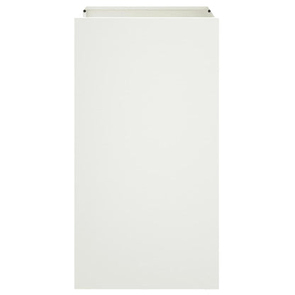 vidaXL Pflanzkübel Weiß 42x38x75 cm Stahl