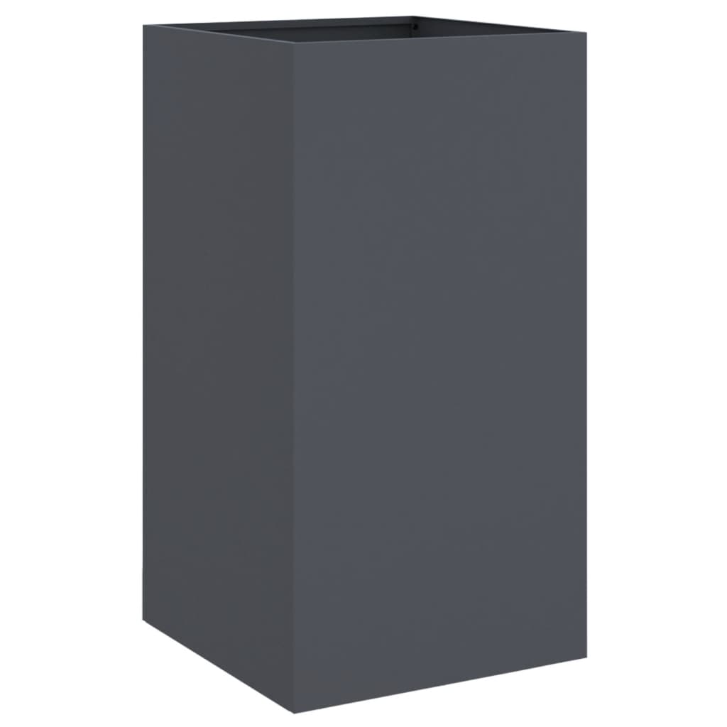 vidaXL Pflanzkübel Anthrazit 42x38x75 cm Stahl