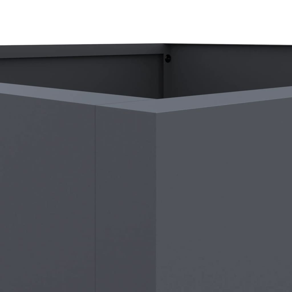 vidaXL Pflanzkübel Anthrazit 42x38x75 cm Stahl