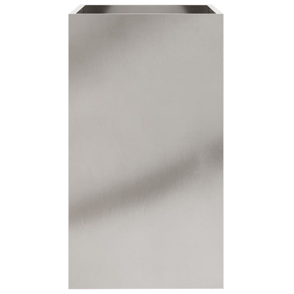 vidaXL Jardinière argentée 42x38x75 cm en acier inoxydable