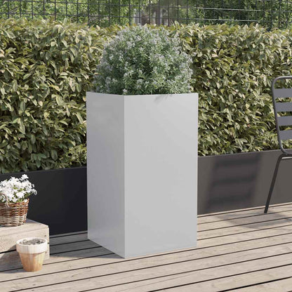 vidaXL Pflanzkübel Silbern 42x38x75 cm Verzinkter Stahl